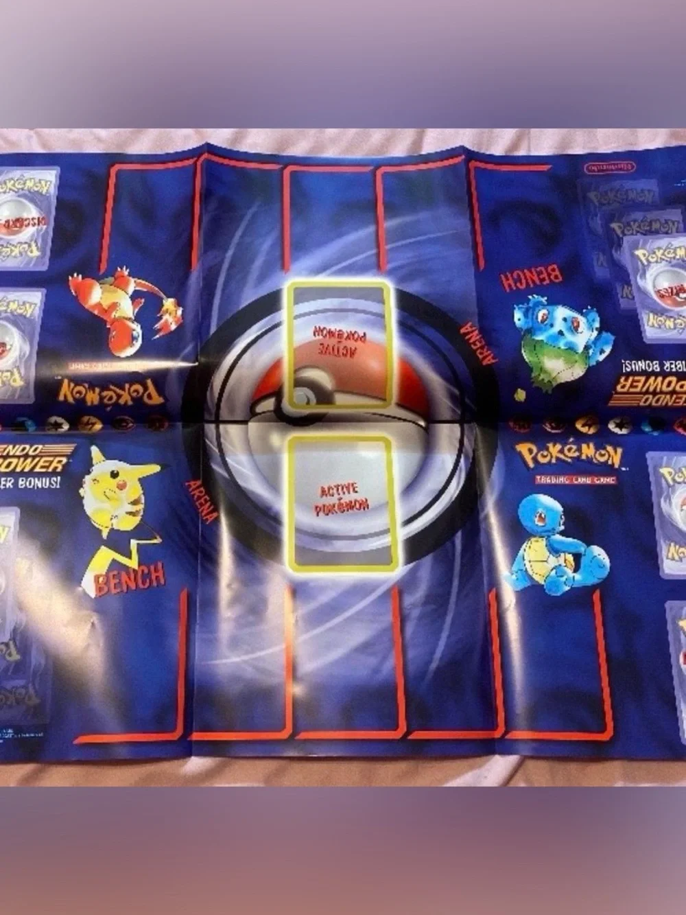 vintage 1999 Nintendo Power subscriber bonus Pokémon Trading Card Game playmat